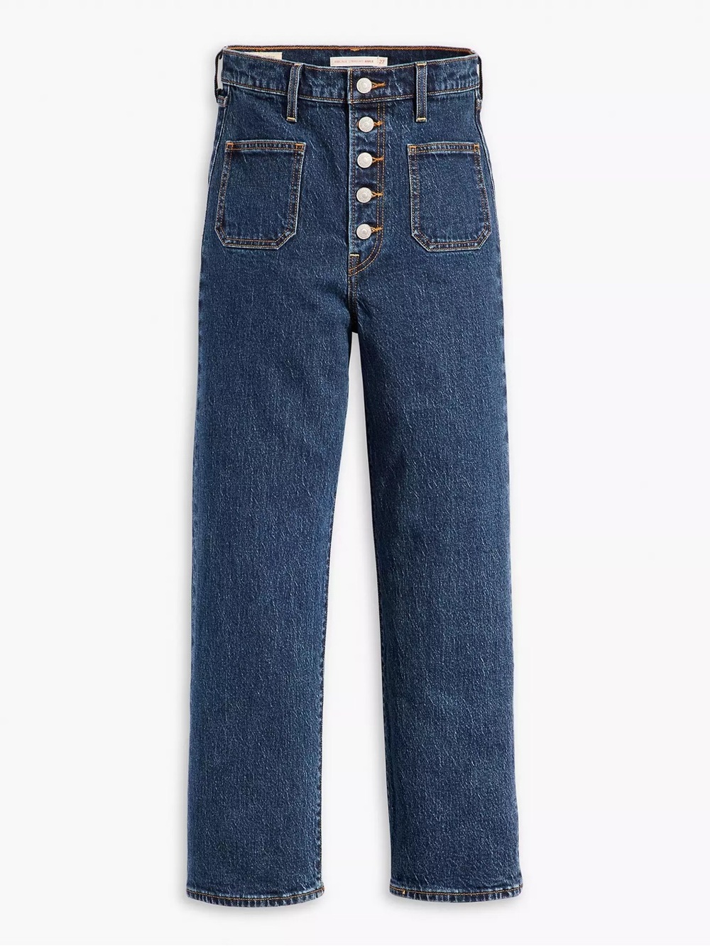 EUC Levis Ribcage Straight Patch Pocket Women's Jeans Size 30 Dark Wash - Picture 10 of 11